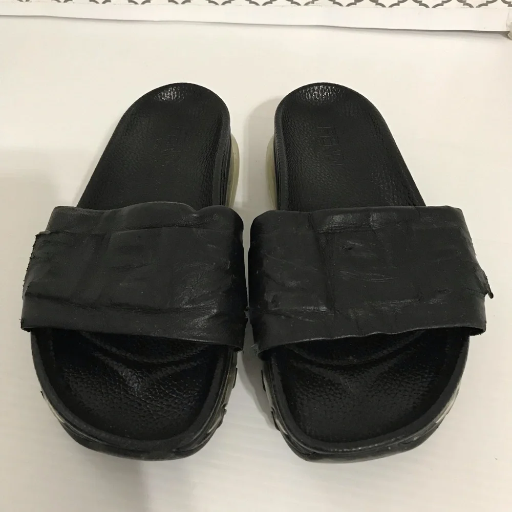 Fendi FX1311 Black Slide Sandals - Men’s Size 8